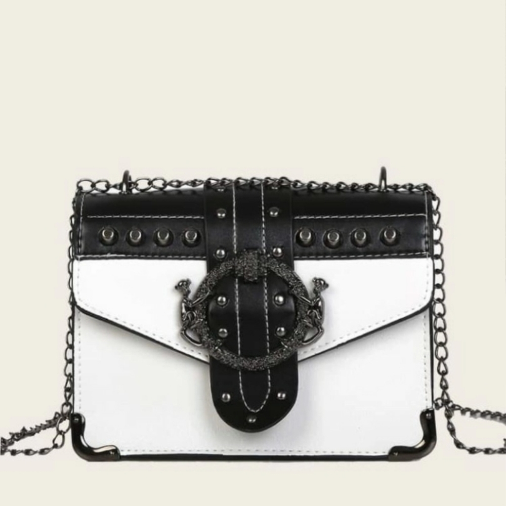 Buckle Decor Shoulder Bag